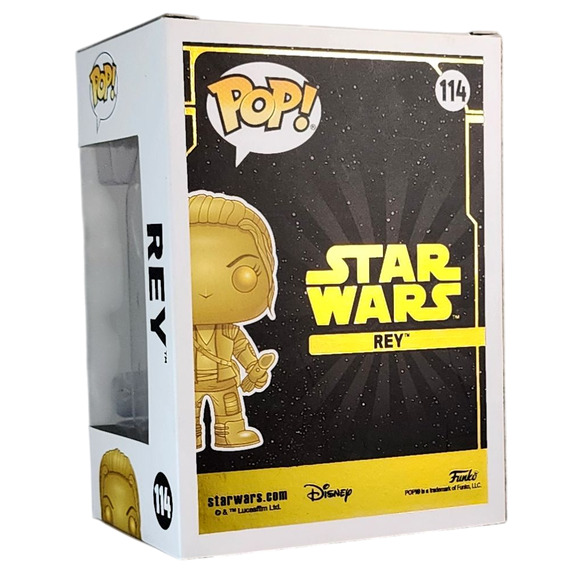 Funko Pop! Star Wars - REY (Gold) #114 - Walmart Exclusive Vinyl Bobble-Head - Picture 3 of 6